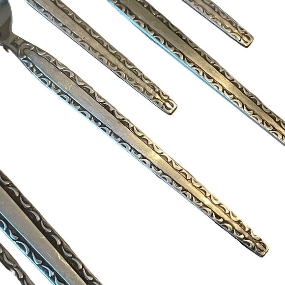 Rogers Ensenada Scroll Stainless Flatware Set 50 Pc‎ Service for 8 Vintage - Picture 2 of 12